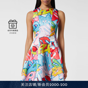 连衣裙 女士PLEIN涂鸦无袖 PHILIPP PLEIN