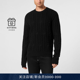 Hexagon圆领套头毛衣针织衫 男士 毛衣 PLEIN PHILIPP