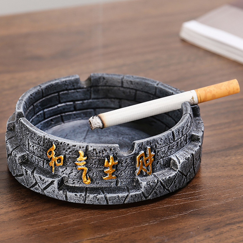 和气生财石膏烟缸时尚