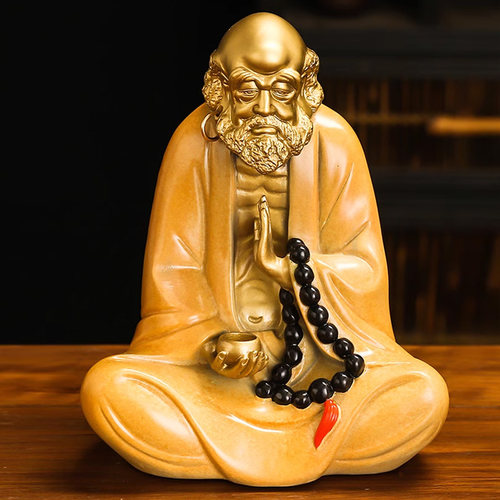 彩铜达摩佛像摆件达摩祖师