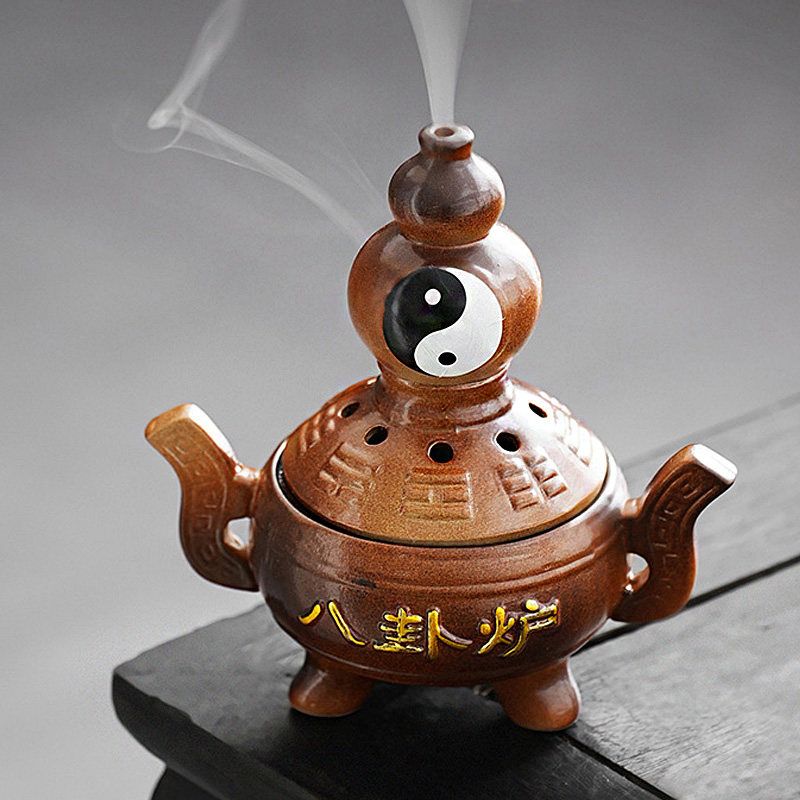 太极八卦盘香炉香炉檀香炉陶瓷驱蚊室内熏香炉座艾草小时香薰家用,居家日用,香熏灯炉/器具,淘宝优惠券,粉丝福利购,淘宝优惠卷