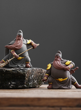 中式关羽关公陶瓷工艺品创意