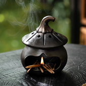 侠客南瓜跨境陶瓷盘香炉Palo Santo holder秘鲁圣木燃烧托托盘架