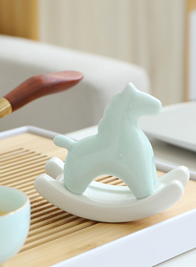 绿马摆件简约创意童年摇马