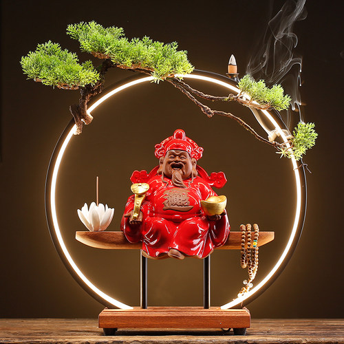 中式佛像招财进宝财神爷陶瓷