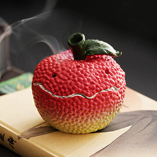 创意陶瓷大吉大利荔枝香炉香道套装 室内盘香炉香器檀香沉香熏香炉