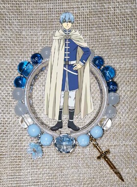 MUON LAKKE/辛美尔-原创葬送的芙莉莲蓝色瓷珠手链男女款闺蜜礼物