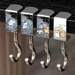 可爱线条小狗书包挂钩可移动可拆强承重学生挂钩桌边挂钩绕线器