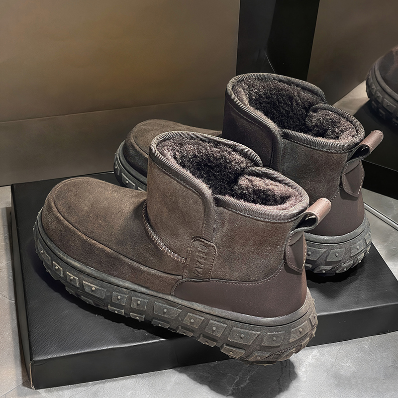 羊皮毛一体雪地靴男款女2025