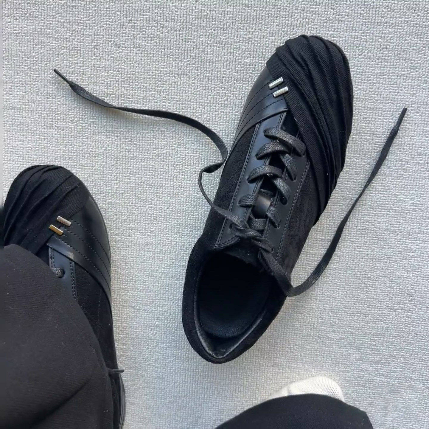 德训鞋男款平底休闲板鞋运动阿甘鞋小众黑色德比皮鞋通勤cleanfit,流行男鞋,德训鞋,淘宝优惠券,粉丝福利购,淘宝优惠卷