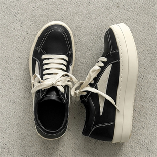 美式Cleanfit ro倒三角潮牌板鞋男生隐形增高鞋7cm厚底大头德训鞋