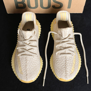 官网高版本椰子鞋350正品男女款白黄夏季透气莆田正品休闲运动鞋