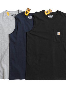 CARHARTT 卡哈特主线100374夏季运动休闲重磅无袖T恤宽松坎肩背心
