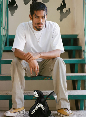 PROCLUB美国嘻哈hiphop街舞重磅纯色宽松圆领打底短袖男潮说唱T恤