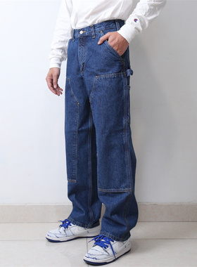 CARHARTT 卡哈特主线B73水洗直筒宽松版型双膝伐木工装多袋牛仔裤
