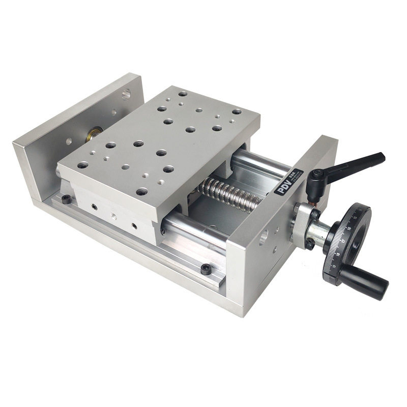 派迪威手动滑台线性导轨手摇式线性位移台滑台模组