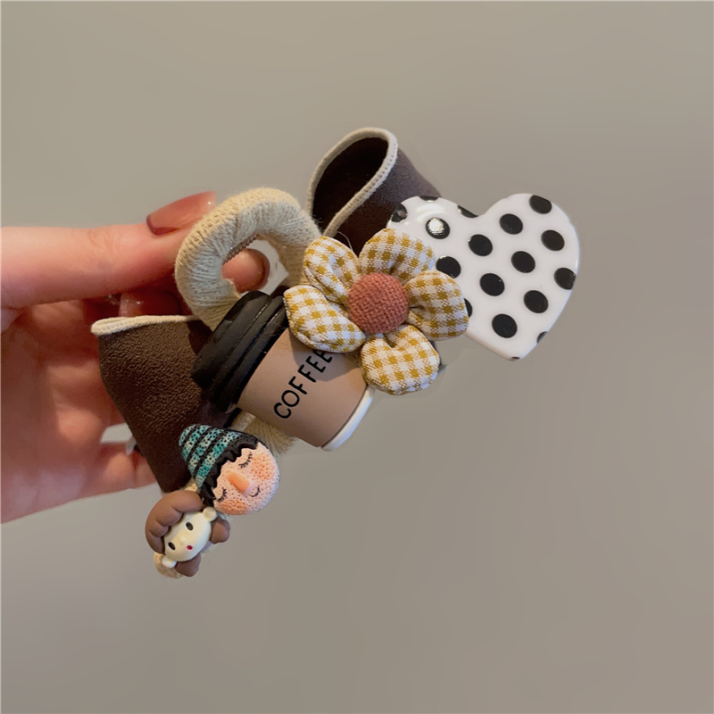 复古风个性少女小丑脸发卡