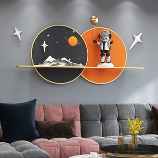 宇航员客厅沙发背景墙装 饰画现代简约儿童房挂画卧室床头立体壁画