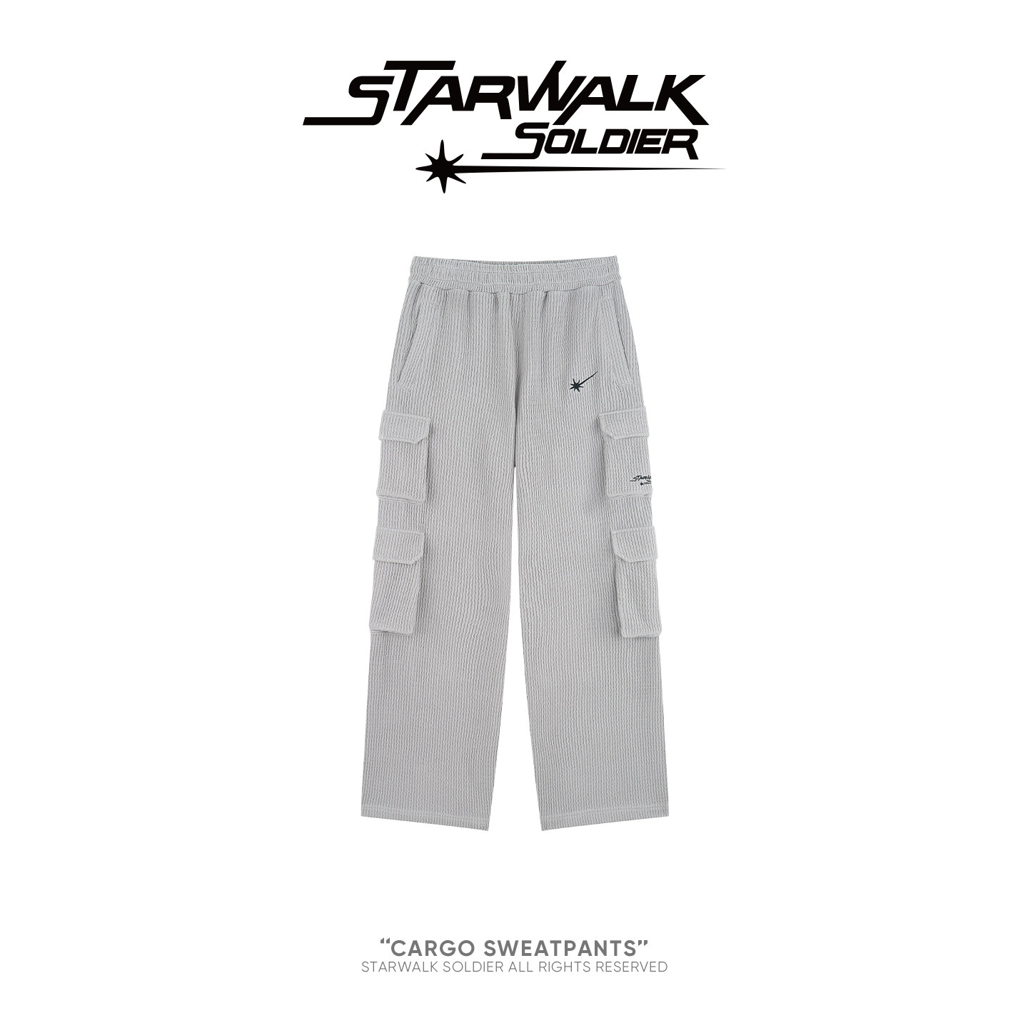 STARWALK SOLDIER基础口袋工装裤宽松华夫格中性休闲风多口袋长裤,女装/女士精品,时尚工装裤,淘宝优惠券,粉丝福利购,淘宝优惠卷