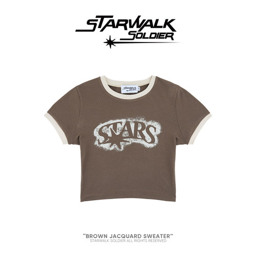 starwalk短袖修身撞边短袖T恤