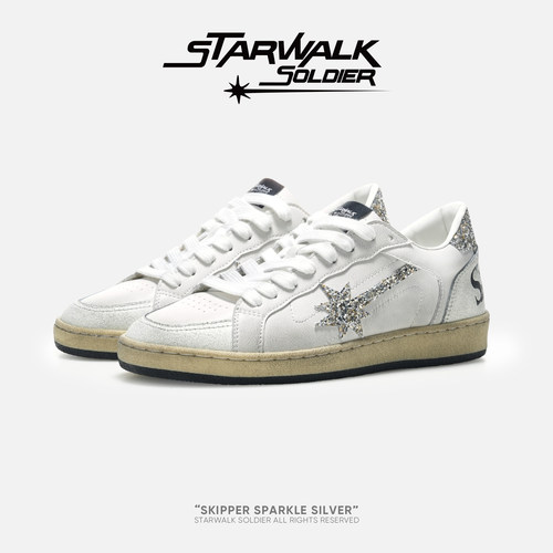 STARWALK白色亮片脏脏鞋
