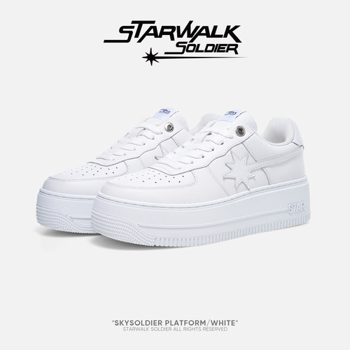 starwalk纯白厚底流星鞋