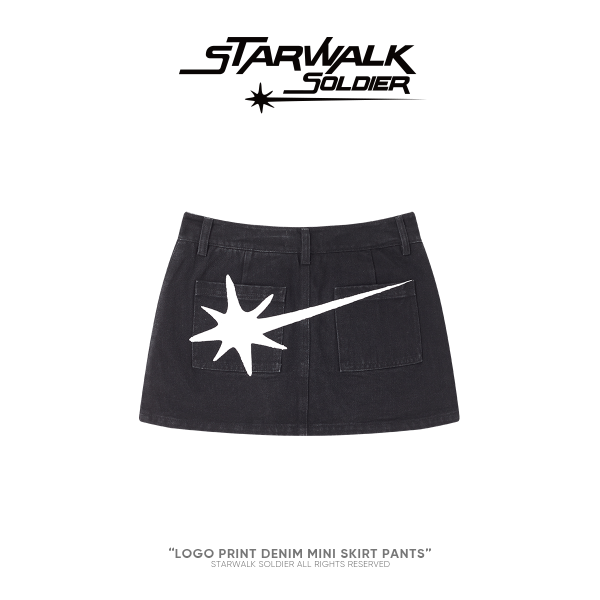 starwalk潮流百搭星星印花半身裙