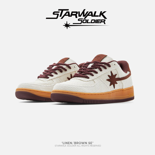 starwalk咖色麻布流星鞋