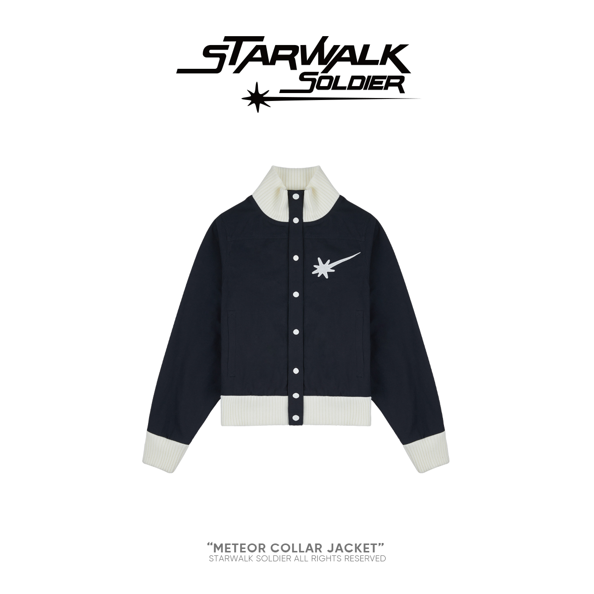 starwalk潮流短款高领夹克