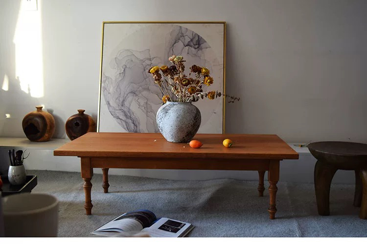 缅甸柚木餐桌实木饭桌家用现代简约轻奢高级感长方形桌子