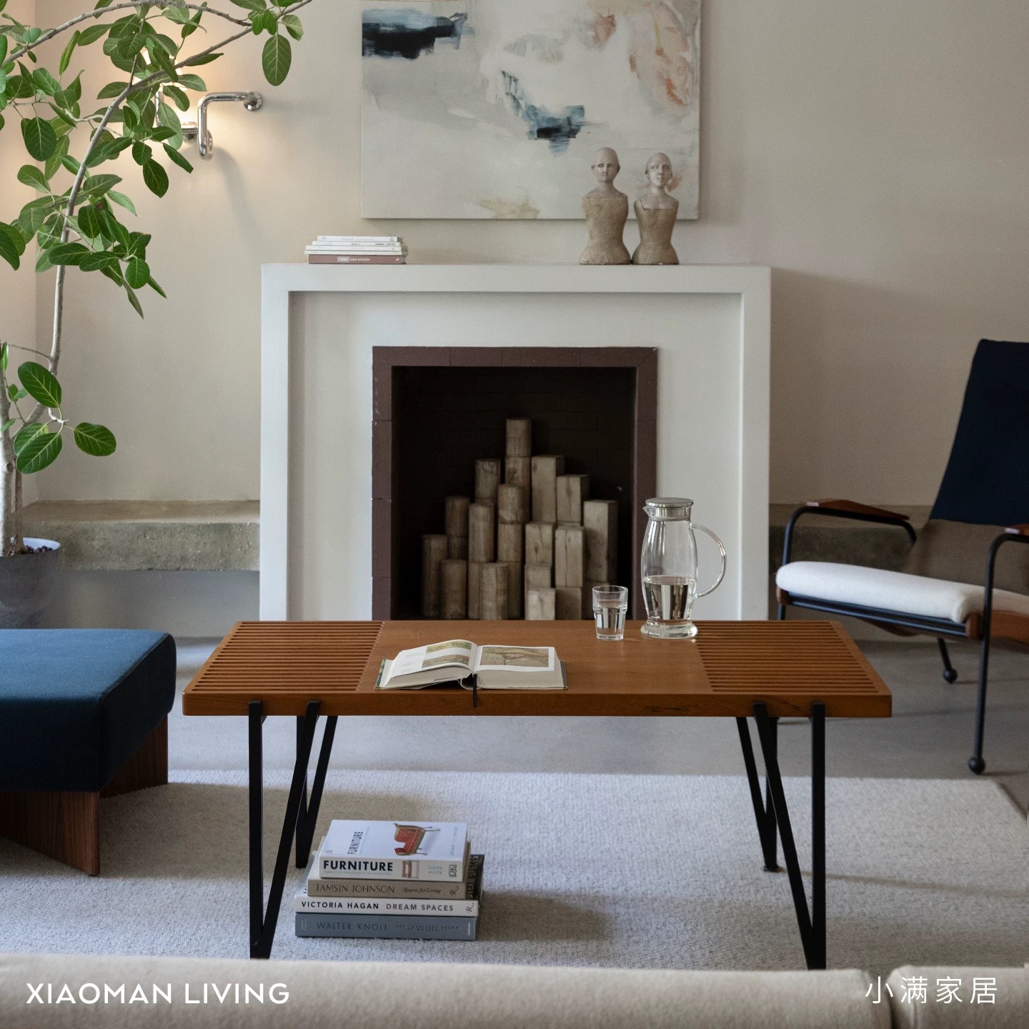 缅甸柚木茶几/侘寂风实木茶桌客厅家用小户型茶台/民宿酒店复古风