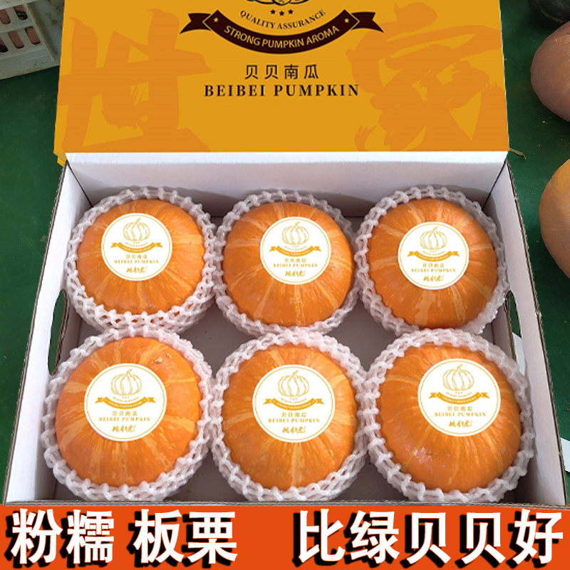 红贝贝南瓜金粉一号正宗叁色栗栗南瓜板栗味糯粉面甜红魔金贝贝三