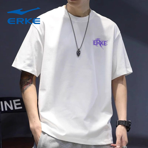 鸿星尔克五分男运动T恤
