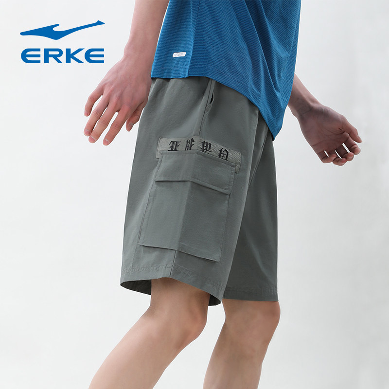 鸿星尔克短裤五分裤夏季新款学生工装裤子宽松潮流百搭运动裤男士