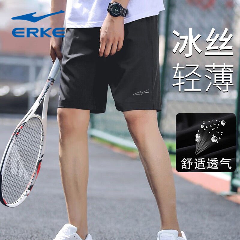 鸿星尔克速干运动裤短裤男士夏季健身跑步训练短裤透气休闲五分裤