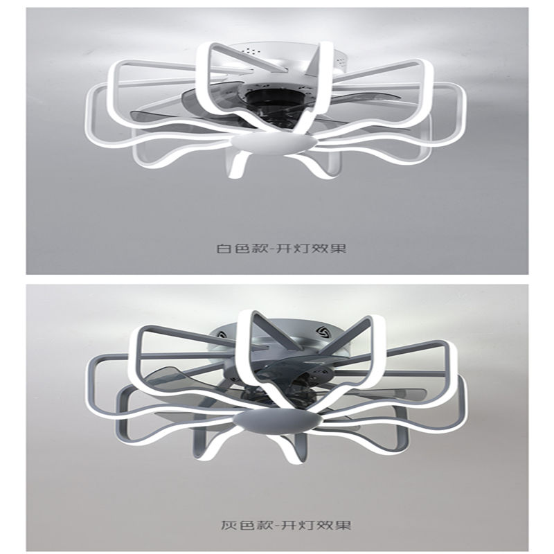 风扇灯现代简约负离子餐厅卧室书房儿童家用一体超薄侧发光吊扇灯