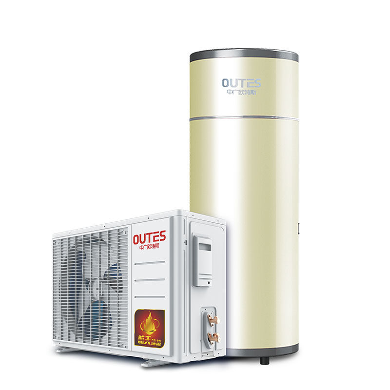 中广欧特斯空气能热水器分体式家用300升 变频一级能效承压圆水箱