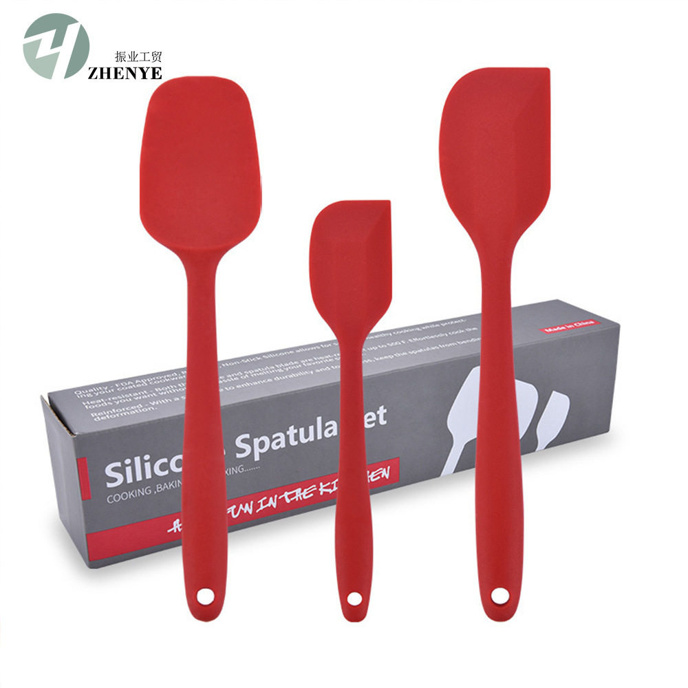 Silicone Spatula硅胶刮刀三件套套装 烘焙用具沙拉搅拌刮铲刮刀