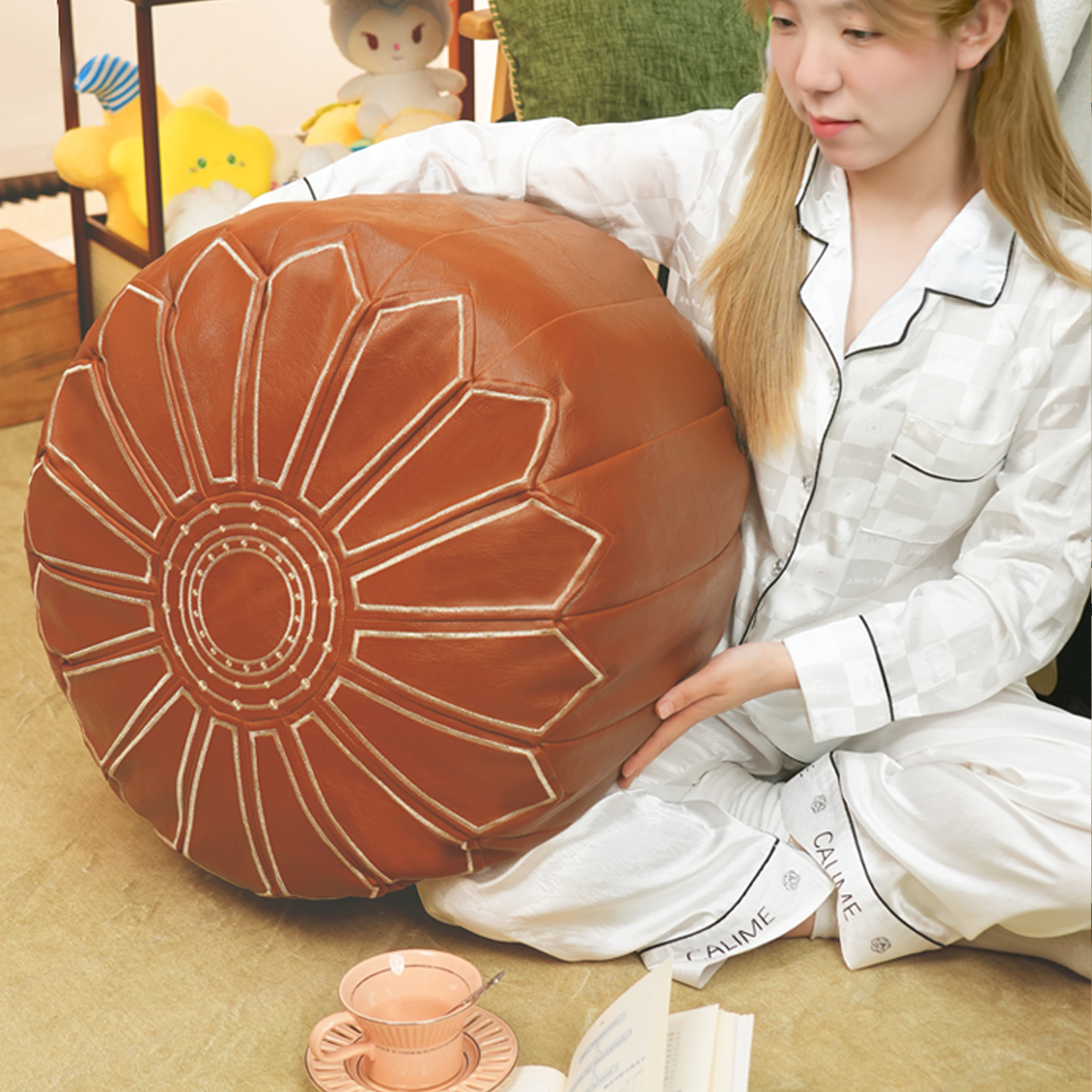 皮墩墩收纳坐墩客厅卧室收纳凳子