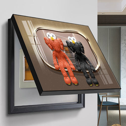 暴力熊电表箱装饰画简约