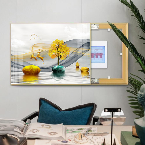 新款简约现代电表箱装饰画可定制