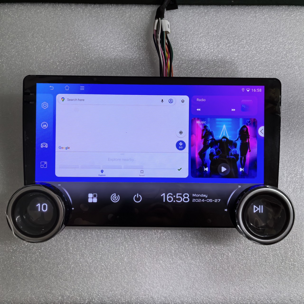 10.1寸双旋钮安卓导航可套框9寸10寸4+64