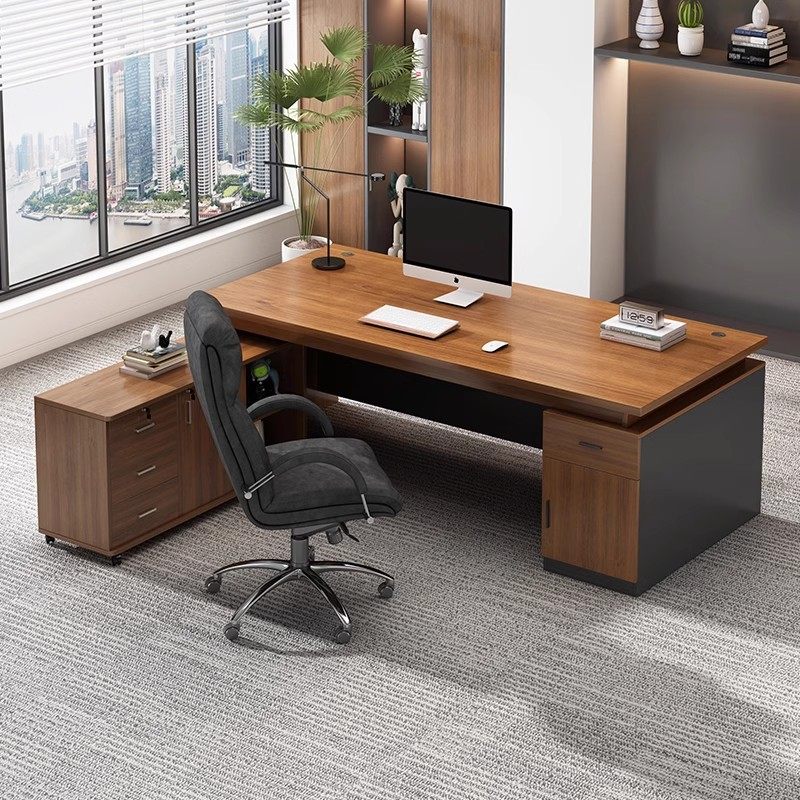老板桌办公桌椅组合简约现代员工位主管桌办公室家具台式电脑桌子