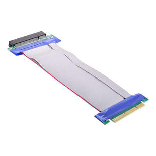 pcie PCI x8公对母延长线 3.0 Riser卡8x带供电直插卡测试显卡P