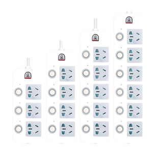 子弹头插座面板多开关分控插线板家用插排智能USB快充省电拖线板