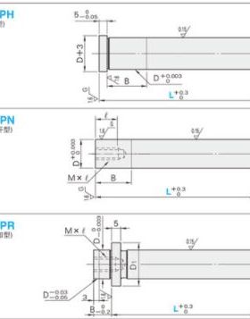 替肩型卸料板导柱双螺纹固定SGPW TGPR TGPH TGPN10/13/16/20/25