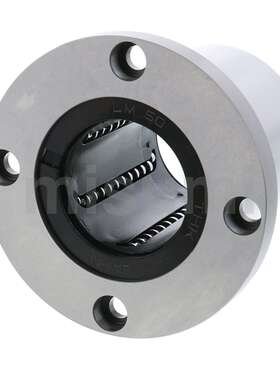 LMF6UU圆法兰带座直线轴承LMF8 10 30 60UU加长LMF6LUU-LMF60LUU