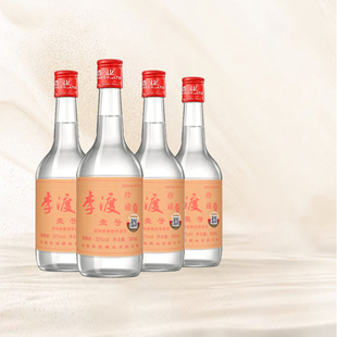 李渡高粱酒珍藏壹号52度 4瓶 兼香型粮食酒高度酒光瓶白酒500ml
