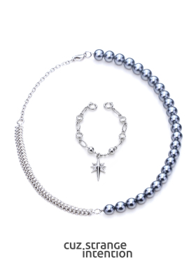 黄梦莹木子洋同款CuzStrangeIntention施华洛珍珠蛇骨链原创小众