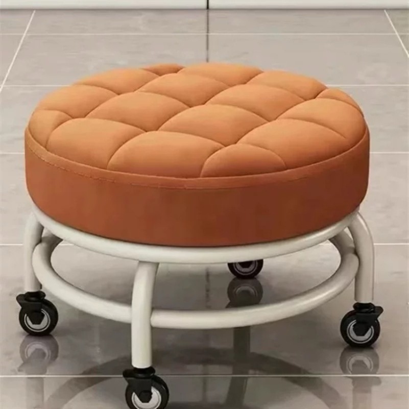 小凳子滑轮矮凳带万向轮学步凳子家用懒人轮滑美缝小椅子网红